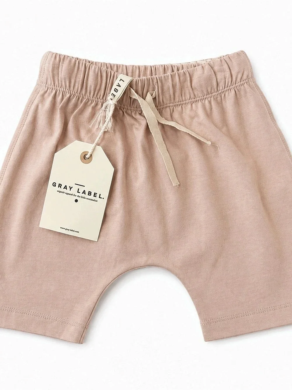 Gray Label 12–18M Dusty Pink Organic Cotton Harem Shorts NWT
